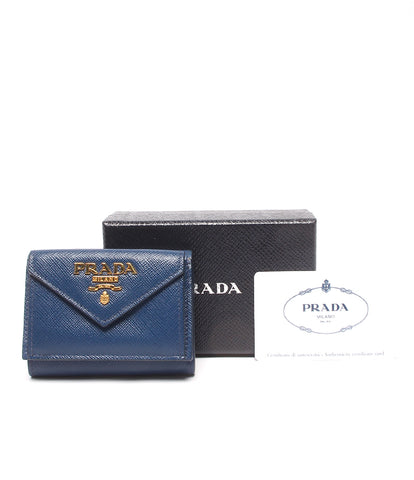 美品 プラダ PRADA 三つ折りコンパクト財布   1MH021 レディース