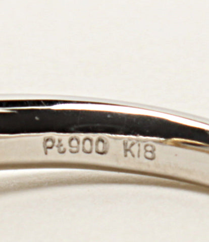 美品 リング 指輪 K18 Pt900 ダイヤ0.303ct（F-VS2-EX-N相当）      レディース SIZE 9号 (リング)