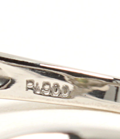 美品 リング 指輪 Pt900 キャッツアイ ダイヤ0.08ct      レディース SIZE 12号 (リング)