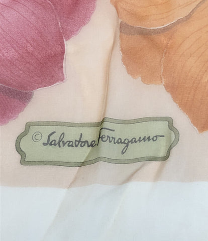 サルバトーレフェラガモ  シフォンスカーフ シルク100％ 花柄      レディース  (複数サイズ) Salvatore Ferragamo