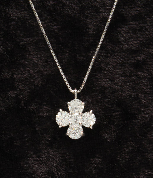 美品 ネックレス Pt900 Pt850 ダイヤ1.01ct レディース (ネックレス ...