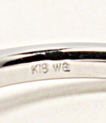 美品 リング 指輪 K18WG アイオライト ムーンストーン ダイヤ0.02ct      レディース SIZE 5号 (リング)
