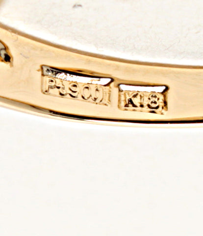 美品 リング 指輪 K18 Pt900 ダイヤ0.08ct      レディース SIZE 11号 (リング)