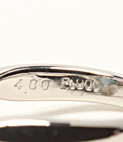 美品 リング 指輪 Pt900 アクアマリン4.80ct ダイヤ0.46ct      レディース SIZE 8号 (リング)