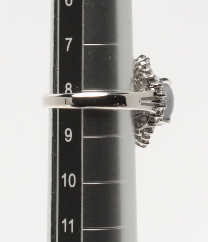 リング 指輪 Pt900 スターサファイア5.68ct ダイヤ0.80ct      レディース SIZE 8号 (リング)