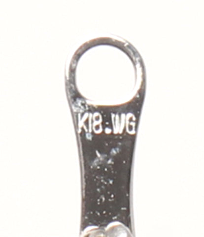 美品 ネックレス K18WG ブルーダイヤ0.05ct ダイヤ0.12ct      レディース  (ネックレス)