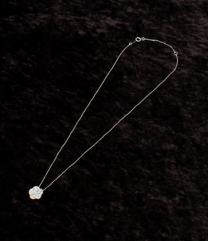 ネックレス K18WG ダイヤ ブルーダイヤ 0.16ct      レディース  (ネックレス)