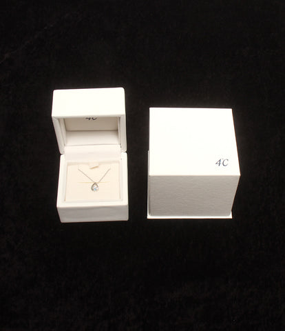 ヨンドシー 美品 ネックレス K10 ダイヤ アクアマリン      レディース  (ネックレス) 4℃