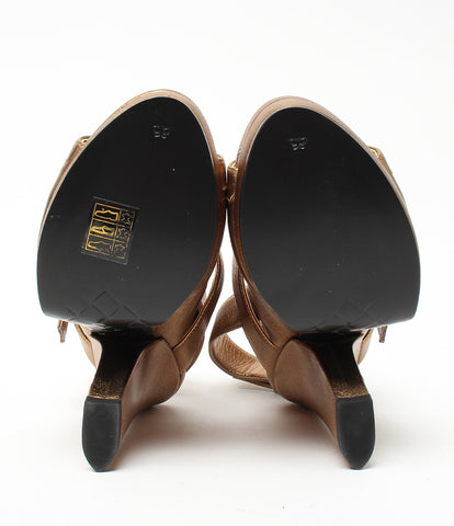 Bottega Veneta leather sandals belt NERO CALF SANDAL 489798 Ladies SIZE 37 (L) BOTTEGA VENETA