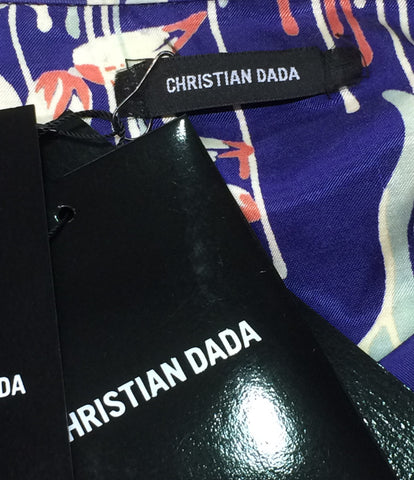 Christian Dada美容产品展示加工花卉图案短袖衬衫男子（L）Christian Dada