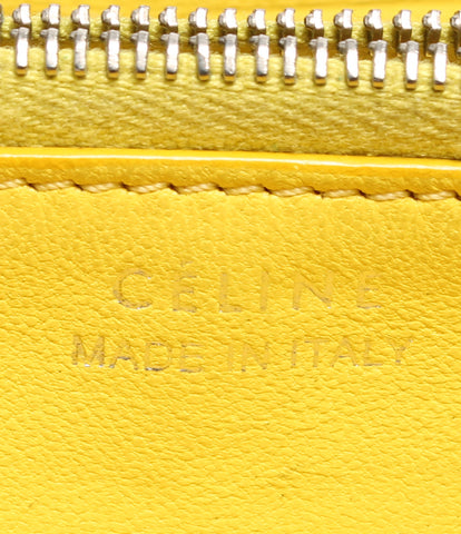 celine รอบซิปยาวกระเป๋าสตางค์ยาวกระเป๋าสตางค์ยาว / เหลือง (ตัวยึดทรงกลม) celine
