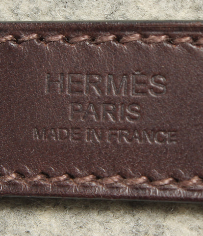 Hermes beauty products one-shoulder bag stamped □ L Maruwari GM Toile Ash Men's HERMES