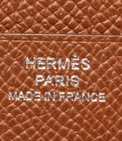 Hermes ความงามผลิตภัณฑ์พับเก็บกระเป๋าแกะสลัก□ R พลเมืองสิ่งทอลายทแยงผู้ชาย (กระเป๋าสตางค์ 2 พับ) Hermes