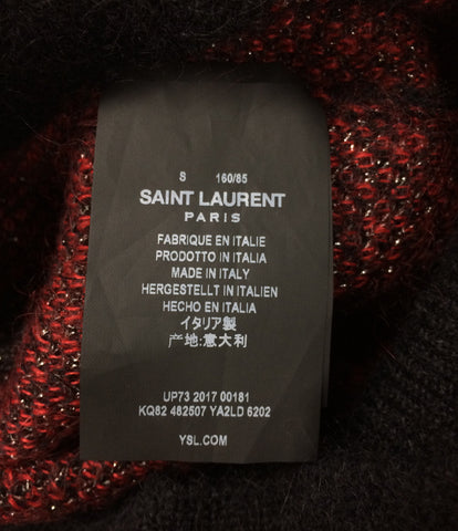 Saint Laurent Paris beauty products Heart Pattern mohair knit 2018SS ladies SIZE S (S) SAINT LAURENT PARIS