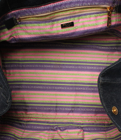 Prada Boston Bag Kanapa Denim BN1872 ผู้หญิง Prada