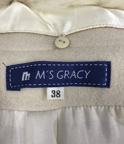 M's Glayee ความงามผลิตภัณฑ์ Fer Coat Angora Shadow Fox ผู้หญิงขนาด 38 (S) M's Gracy