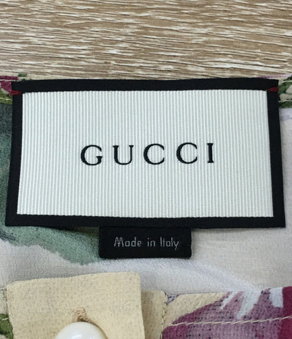 Gucci ความงามสินค้าแขนสั้น One P Iece ลายดอกไม้ผ้าไหมผู้หญิงขนาด 42 (m) Gucci