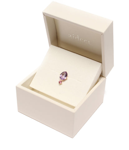 新款与新穿孔单一K10YG 1.2G紫水晶粉红色锦标赛Niziiro Jewels可持续女性（耳环）Aidect