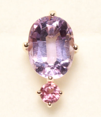 // @新型类似刺穿单k10yg紫水晶Pintourmarin 1.1g Niziiro Jewels可持续女士（耳环耳环）辅助