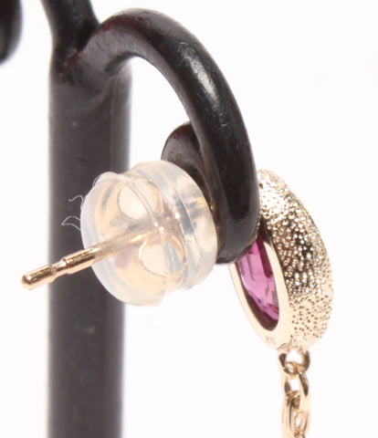 未用作新的无环耳环单个K10YG红宝石0.7g Niziiro珠宝可持续女士们（皮尔斯耳环）aidect