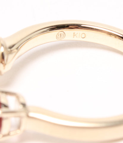 บทความใหม่ที่ไม่ได้ใช้แหวนส้อม K10YG 3.2 กรัม Akoya Pintourmarin แหวน Niziiro อัญมณียั่งยืนสตรีขนาด 8 (แหวน) ช่วย