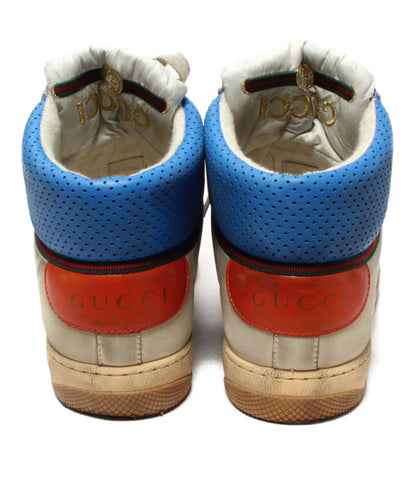 รองเท้าผ้าใบกุชชี่ตัดสูงวินเทจการประมวลผลบีบผู้ชาย SIZE 7 1/2 (M) GUCCI