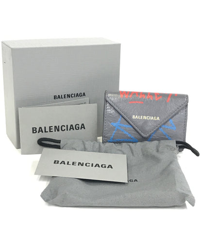 バレンシアガ  三つ折り財布 ペーパーミニウォレット グラフィティ      レディース  (3つ折り財布) Balenciaga