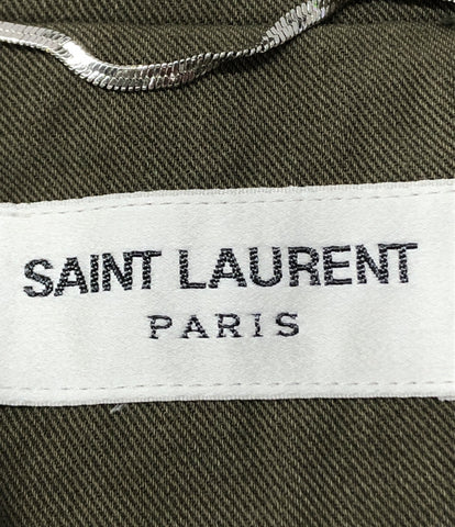 Saint Laurent Pali เสื้อสวมหัวทหารเย็บปักถักร้อย Siwa Machining Khaki ขนาดผู้ชาย 46 (L) Saint Laurent ปารีส