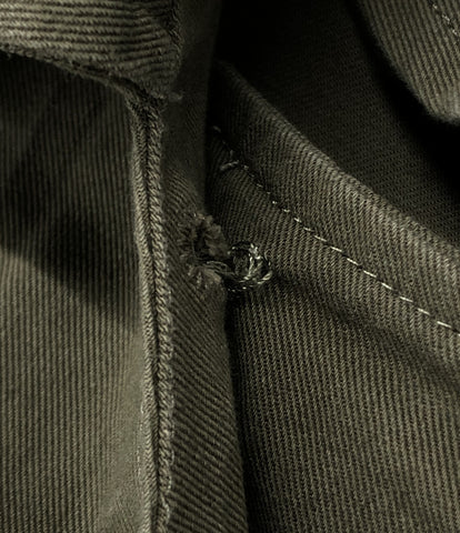 Saint Laurent Pali Military Pullover Shirt Embroidery Siwa Machining Khaki Men's Size 46 (L) Saint Laurent Paris
