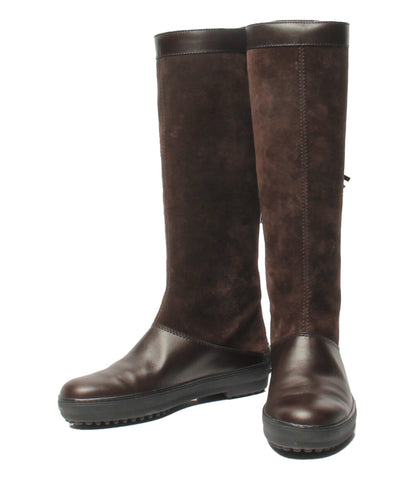 Toddy Long Boots Sude Womens Size 37 (M) TOD's