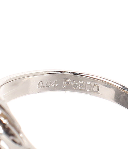 美品 リング 指輪 Pt900 パール ダイヤ 0.04ct      レディース SIZE 8号 (リング)