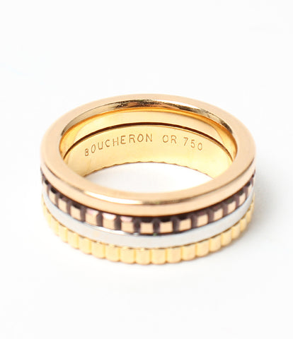 Boucheron ring ring K18 Cattle Three color gold YG / WG / PG Ladies SIZE 9 No. (ring) BOUCHERON