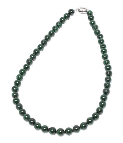 K14WG natural jade jade Jay Daito MaruTama 8mm necklace ladies (necklace)