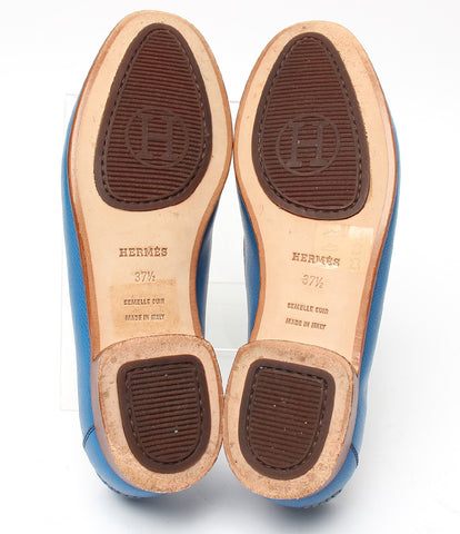 Hermes beauty products loafers leather slip-on ladies SIZE 371/2 (M) HERMES