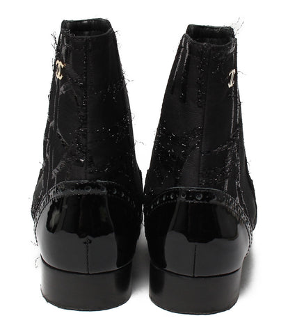 Chanel的Saidogoa翼芯片搪瓷切换短靴尺码38C（L）CHANEL