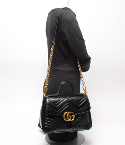 Gucci ความงามผลิตภัณฑ์กระเป๋าสะพายหนัง GG Mermont ผู้หญิง Gucci