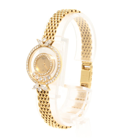Chopard Watch มีความสุขเพชร 5p เพชรควอตซ์ทองของผู้หญิง Chopard