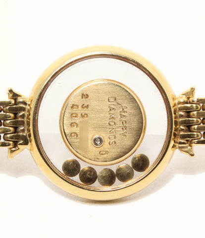ショパール  腕時計 ハッピーダイヤモンド 5P ダイヤ  クオーツ ゴールド  レディース   chopard
