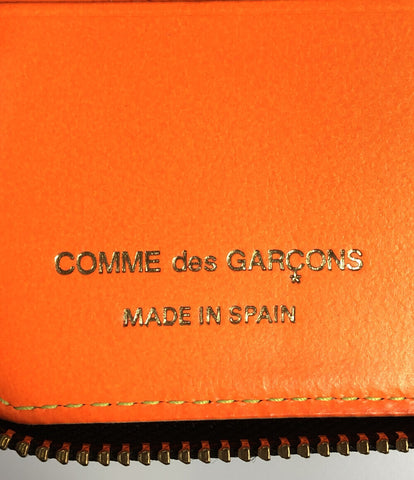 コムデギャルソン 美品 二つ折り財布 ラウンドファスナー ネオンカラー