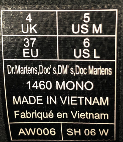 ドクターマーチン  ８ホールブーツ ショートブーツ     1460 MONO レディース SIZE 4 UK (M) Dr.Martens