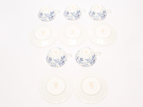 noritake noritake杯和茶碟5客户·1个伙伴设置蓝索伦蒂诺诺特克