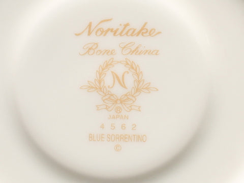 noritake noritake杯和茶碟5客户·1个伙伴设置蓝索伦蒂诺诺特克