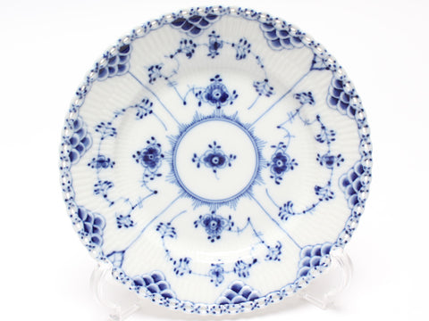 Royal Copenhagen Beauty Product Plate Dish 17.5cm 5 Customer Set BLUE FLUTED FULL LACE ROYAL COPENHAGEN
