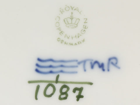 皇家哥本哈根美容产品板盘17.5cm 5客户套蓝色凹槽全蕾丝皇家哥本哈根