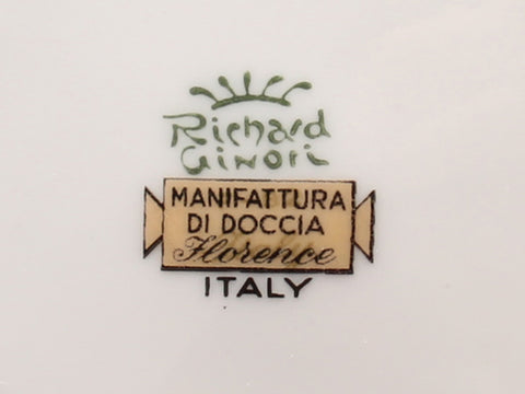 Richard Genoli Cup & Saucer 5 ลูกค้าลูกค้าชุดอิตาลีผลไม้ Richard Ginori