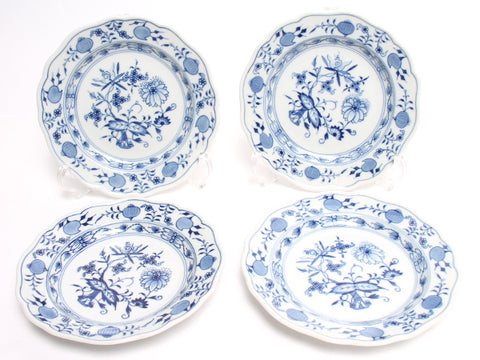 Missen Beauty Cake Dish Plate 4 pieces Set 16cm Blue Onion Meissen