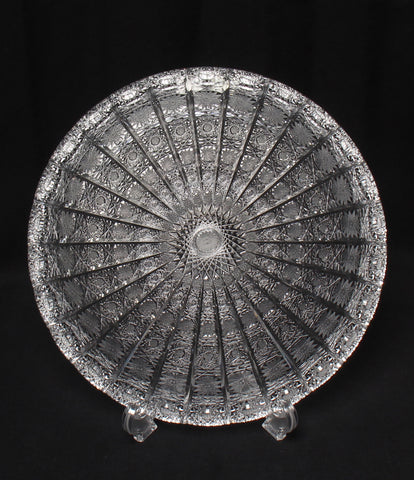 美品 ガラスプレート 大皿 クリスタル 27cm         Bohemia