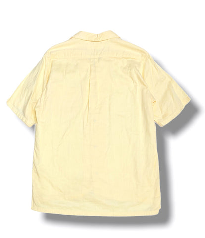 ワイズ フォー メン  オープンカラーリネンシャツ 黄色 スナップボタン yohji yamamoto ヨウジヤマモト      メンズ SIZE L  Y’s for men