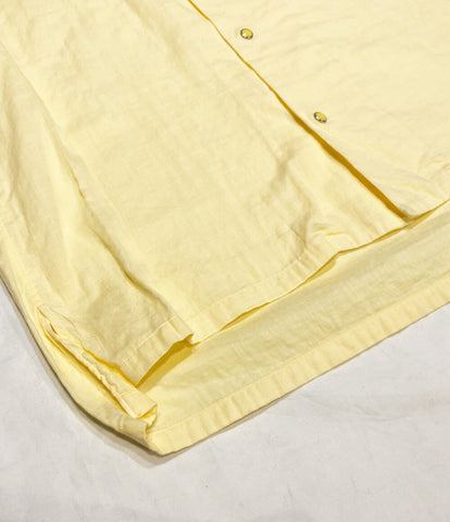 ワイズ フォー メン  オープンカラーリネンシャツ 黄色 スナップボタン yohji yamamoto ヨウジヤマモト      メンズ SIZE L  Y’s for men